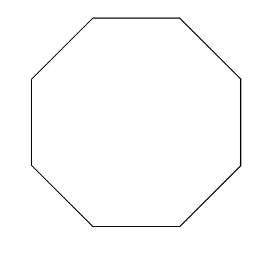 How to draw octagon in LaTeX - Tikz